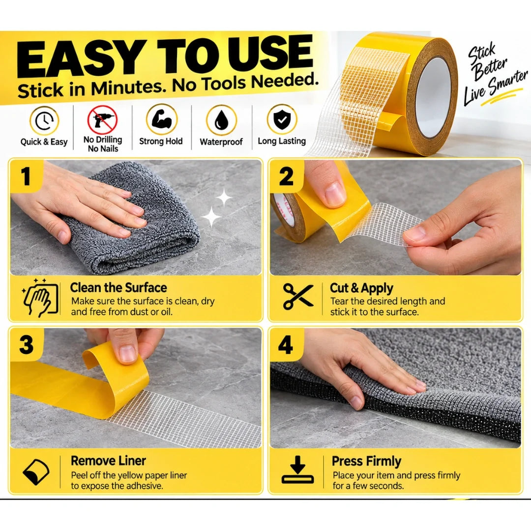 5M Double Sided Carpet Tape - 🔥BUY 1 GET 1 FREE! 🔥