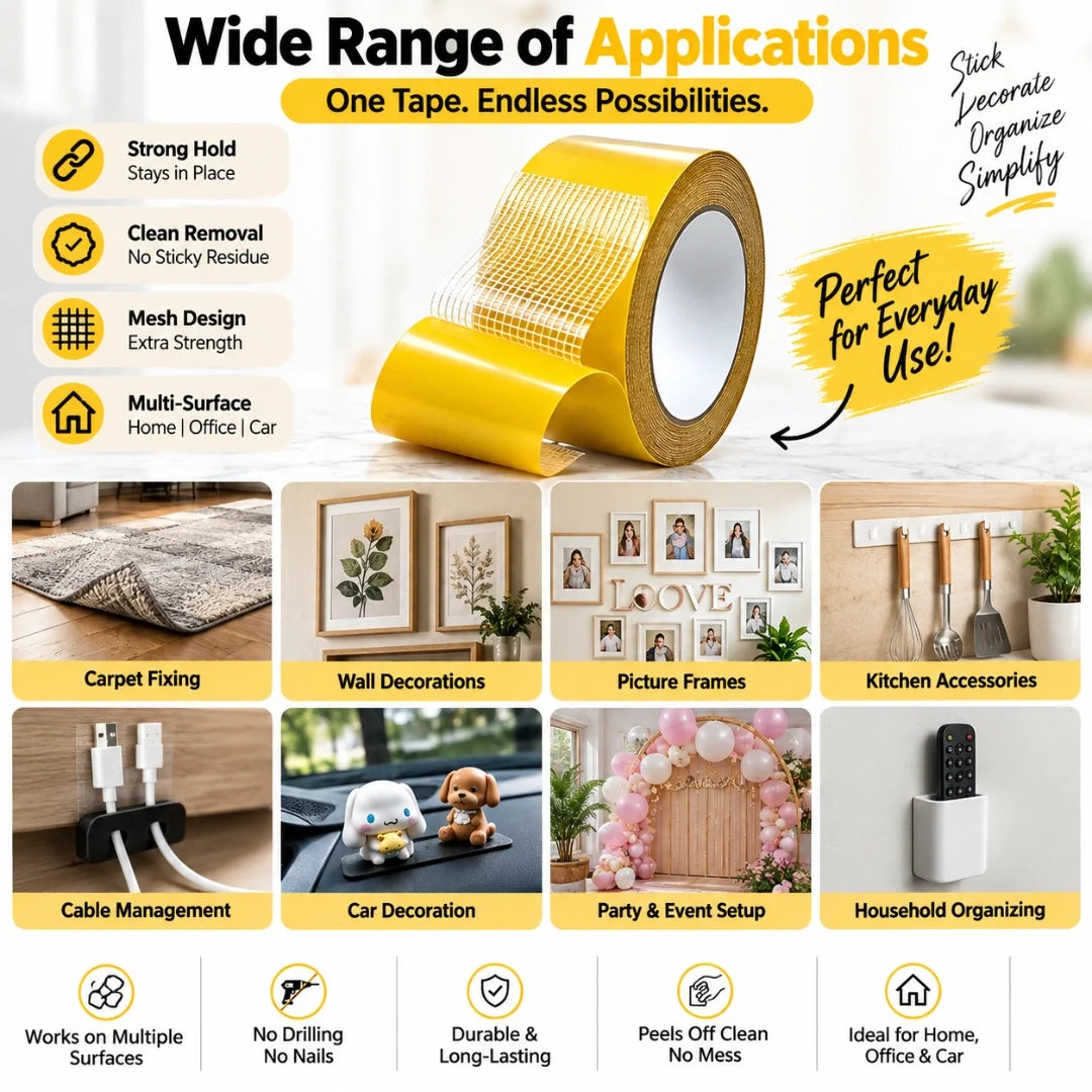 5M Double Sided Carpet Tape - 🔥BUY 1 GET 1 FREE! 🔥