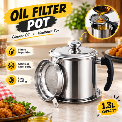 2-in-1 Oil Filter & Storage Container – 1.4L