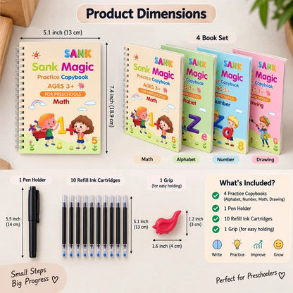 Magic Copybook Set - One Book, Endless Practice!