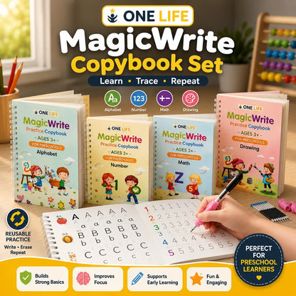 Magic Copybook Set - One Book, Endless Practice!